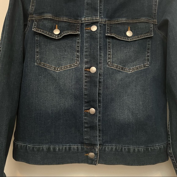 Muji Womens Jean Jacket Medium Stretch Denim 90s Y2K - Picture 7 of 11